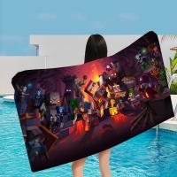 Toalla De Baño De Playa Minecraft Ghast Fireball Para Niños Toalla De Piscina De Viaje Picnic Personalizada Absorbente Rápido Tamaño 30x60 Cm 50x100 Cm - details 12