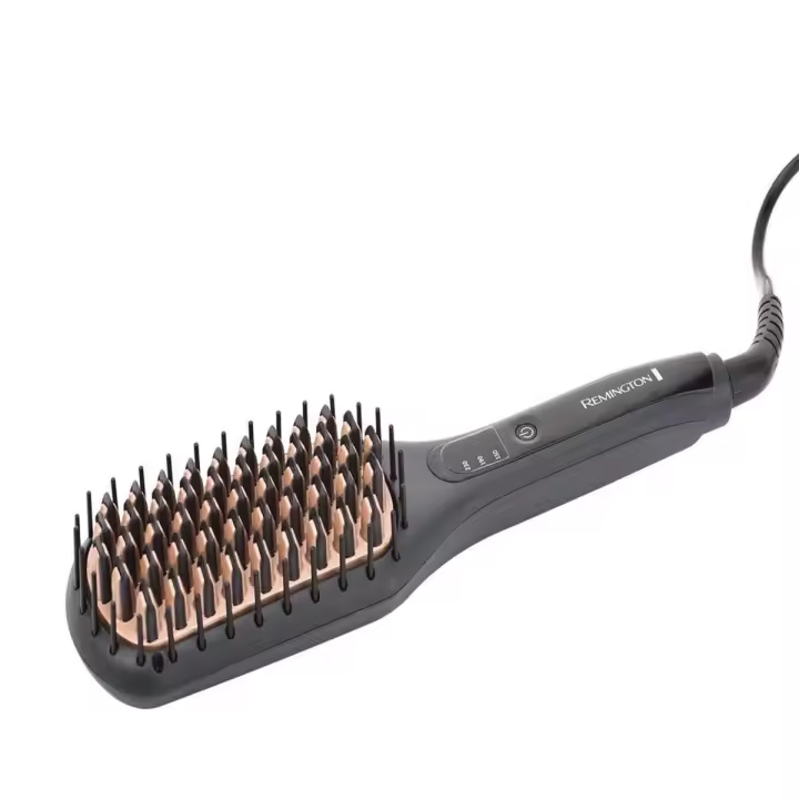 Remington Cepillo alisador, cerámica avanzada antiestática, 2 en 1cepilla y alisa, 3 ajustes, negro - ref. CB7400 - 1