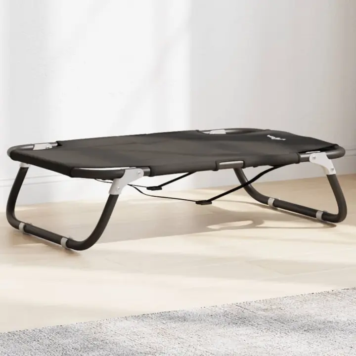 Cama para perros plegable tela oxford y acero gris antracita - 1