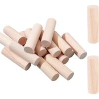 Bloques De Madera Para Manualidades 20 Pcs Cilindros No Terminados 2"x0.6" Palos Redondos De Madera De Avellano Para Construcción De Modelos Y Artesanía - details 0