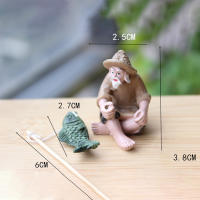 Figura De Resina Hombre De Pesca Adorno Para Jardín Micro-Landscape Obra De Arte Para El Jardín Sin Ingredientes Químicos Peligrosos - details 3