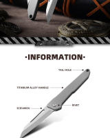 Cuchillo Plegable deTitanio EDC Mini Para Llaves Regalo Para Mujeres Portátil Tanto Hoja De Acero Inoxidable Manija De Aleación De Titanio - details 1