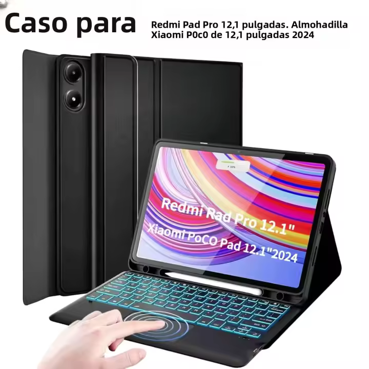 Funda Para Redmi Pad pro 12.1 Pulgadas Con Teclado Bluetooth Cubierta Desmontable Para Xiaomi POCO Pad 12.1 Pulgadas 2024 - 1