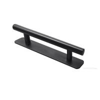 Manija De Gabinete De Acero Inoxidable 1 Pieza Adhesiva Sin Perforar Con Cinta Doble Fijación Negro Y Plateado Para Puertas Y Cajones Moderna - details 10
