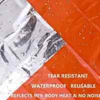 Bolsa De Sobrevivencia Térmica Impermeable Portátil Mylar Para Camping Al Aire Libre Primeros Auxilios Y Rescate - details 2