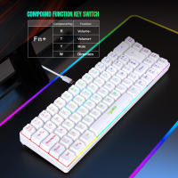 Teclado De Juego Con Iluminación RGB De 69 Teclas Diseño Compacto De 68% Teclado Conectado Por Cable Estándar Para Oficinistas Y Jugadores - details 18