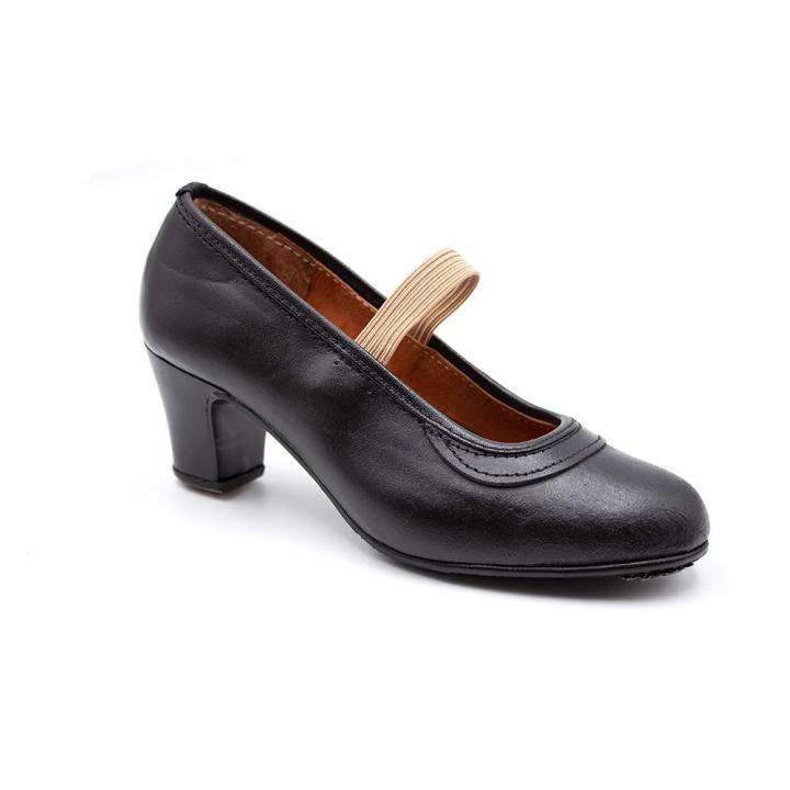 Malaca 10 Zapato profesional de baile,de piel,cierre de goma elástica,tacón y suela con clavos,tachas, para niña