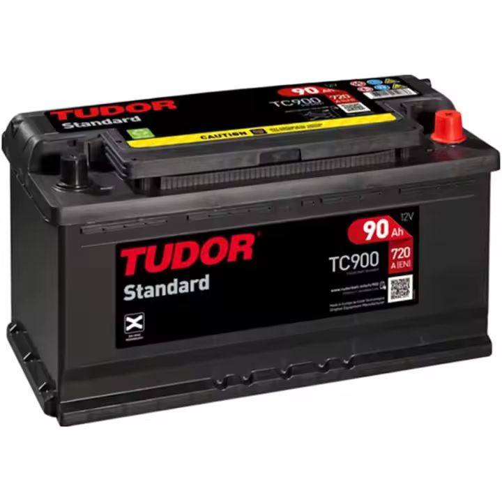 Batería Tudor TC900 Standard. 12V - 90Ah/720A (EN) Caja L3 (353x175x190mm) - 1