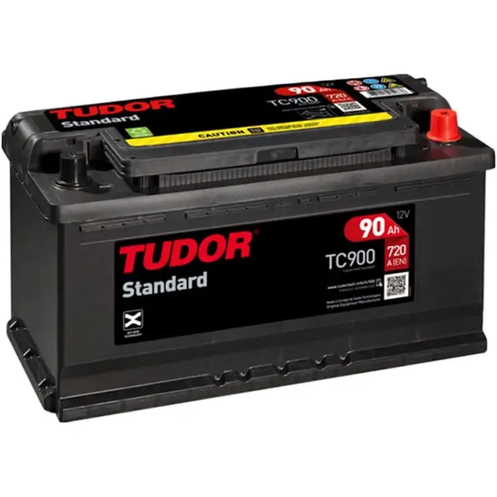 Batería Tudor TC900 Standard. 12V - 90Ah/720A (EN) Caja L3 (353x175x190mm) - 1