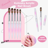 Pincel De Acrílico Kolinsky Sable Para Manicura Y Dibujo En Uñas Con Gel UV Pincel De Carving Para Polvo Y Líquido Herramienta De Arte Hot Pink - details 1