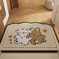 VIKAMA Alfombra De Baño De Goma De Caucho Con Diseño De Oso De Dibujos Animados Resistente a La Suciedad Y Antideslizante Para Cocina Y Sala De Estar Decoración De Hogar - details 8