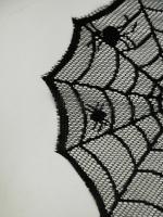 Mantelos Redondos De Halloween Con Diseño De Red De Araña Negra Para Decoración De Fiesta Y Hogar Estilo Gótico Centros De Mesa - details 2