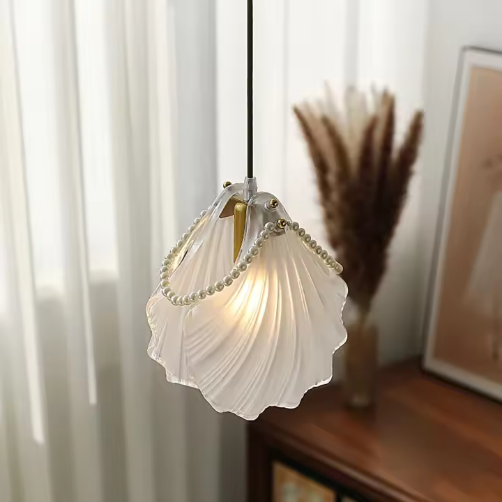 SOMY Lámpara de araña rústica para dormitorio, lámpara colgante francesa con cadena ajustable, lámpara de techo de 1 luz para comedor, sala de estar, decoración de habitación de niñas, colgante y lámpara de araña regulable de 22x22 cm - 1