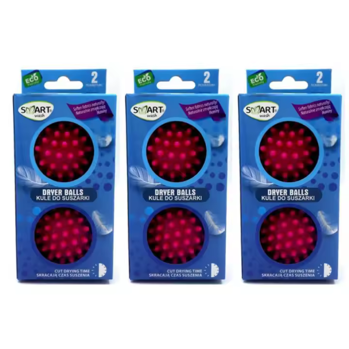 PACK DE 3 (6 PELOTAS) ----- PELOTAS SECADORA 2 PZAS SMART  --- MARCA SMART WASH --- SUPERONOVEDAD - 1