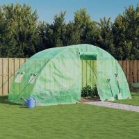 vidaXL Invernadero con estructura de acero 10 m² 5x2x2,3 m Color Blanco,  Verde, y mas - details 1