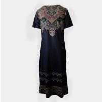 Vestido Largo Elegante Para Mujer Con Estampado Allover Manga Corta Y Rotura Para Primavera Verano Vestido De Fiesta Casual - details 19
