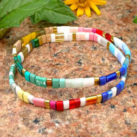 Pulsera De Cuentas TILA Bohemia Para Niñas Con Diseño Contrastante Y Colores Vibrantes Para Regalos Diarios Y Pilastramento - details 9