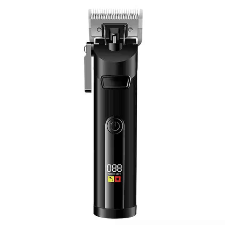 Cortadora de pelo eléctrica con pantalla digital LCD y cabezal de aceite, para el hogar, con carga USB, para hombre - 1
