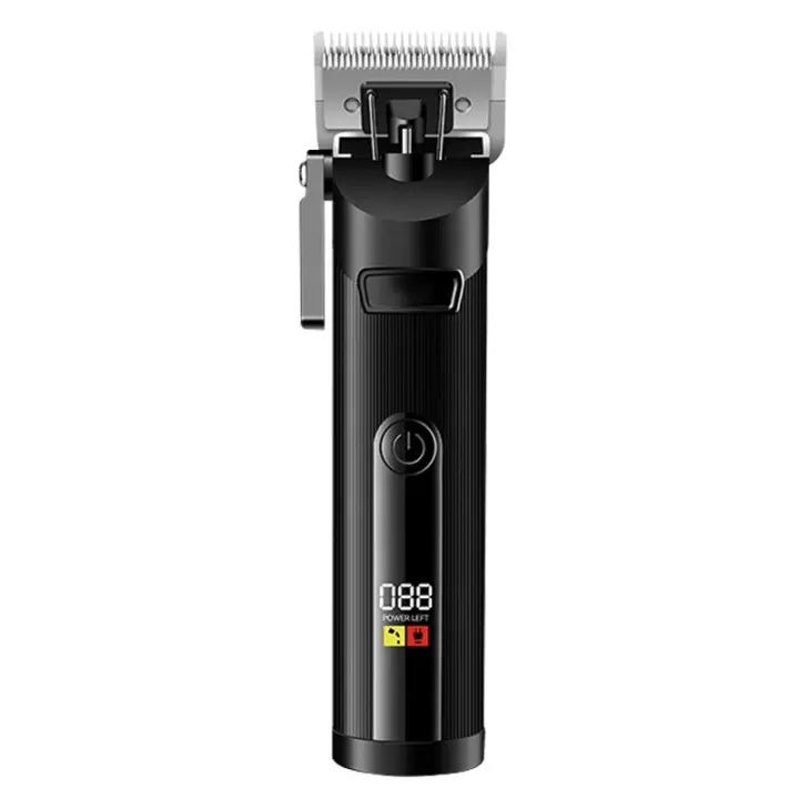 Cortadora de pelo eléctrica con pantalla digital LCD y cabezal de aceite, para el hogar, con carga USB, para hombre - 1