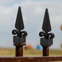 10 Pcs Cubiertas De Columna Para Valla Cabezas De Murdle En Plástico Accesorios Para Jardín Capas De Poste Decorativas - details 5
