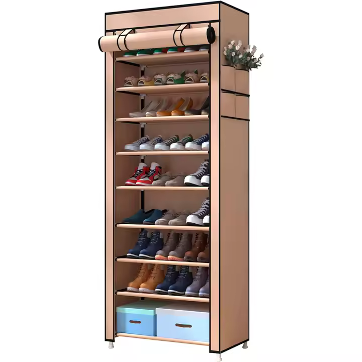 Nyana Armario Zapatero Tela para Zapatos 10 Baldas 160x88x30cm - 1