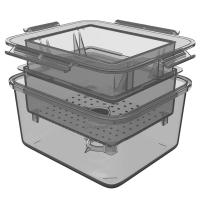 Prensa De Tofu 3 Capas Con Drenaje Integrado Hervidor De Cocina Ecológico Seguro Para Ambiente Herramienta De Preparación De Alimentos - details 4