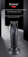 Kit De Pelacabelos Profesional Kemei KM-2296 KM-2299 KM-1102 Máquina De Afeitar Eléctrica Para Hombres Trimmer Sin Cable Con Indicación De Carga Ajuste De Longitud De Corte Material De Hoja De Aluminio - details 2