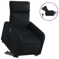 Sillón reclinable elevable eléctrico de cuero sintético Negro, Crema, Marrón Sillon Dormitorio Sillon Comodos Silla Relax Sillón Sofá - details 4