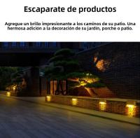 Luces Solares LED Para Escaleras Jardín Patio Camino Pared 1-8 Pack 3 Colores Impermeables RGB Luz Del Sol Luz De Valla De Jardín - details 8