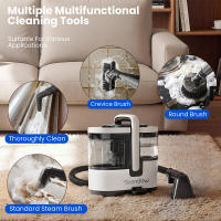 Teendow C7 MAX, Aspiradoras en seco y húmedo, Versión a vapor, Modos de limpieza multifuncionales, Doble depósito de agua extraíble de 1600ml/1500ml, Potencia de succión de 16kPa, Vapor ≥100°C - details 4