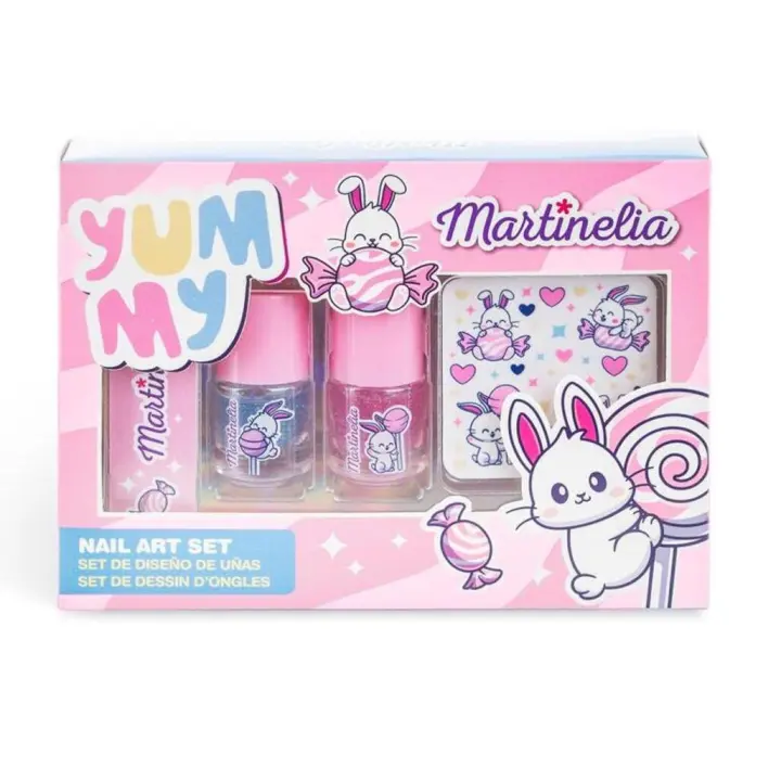 Kit de manicura infantil Martinelia para unas deliciosas y divertidas sesiones de belleza con 2 esmaltes para uñas con purpurina  y una lima - 1