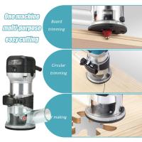 Recortadora eléctrica de madera de 2000W, fresadora de carpintería de 6 engranajes, recortadoras manuales, enrutador de bordes de madera de 40000RPM, herramientas de bricolaje para el hogar - details 4