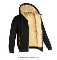 Nueva Chaqueta De Piel De Oveja Para Hombres 2024 Con Forro De Terciopelo Grueso Para Otoño E Invierno Ropa Deportiva Con Capucha Casual Cardigan Cálido - details 16