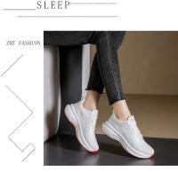 Zapatillas De Correr Para Mujer Suelas Suaves Y Amortiguadas Superficie De Malla Transpirable Zapatos De Vuelo Tejidos Moda Universitaria - details 20