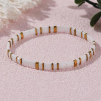 Pulsera De Cuentas De Vidrio Tila Go2boho Unisex Moda 2024 Hecha a Mano Stretch Simplicidad Joyería Para Adolescentes Regalo Para Mujeres Y Hombres - details 3