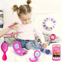 Kit De Maquillaje Pretend Para Niñas Con Bolso De Cosméticos Juego De Teléfono Móvil Set De Belleza Para Uñas Y Labiales Para Juego De Rol - details 2