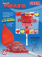 Mega Piruleta FIESTA - Estuche con 17 Piruletas de Cereza - Piruletas en Forma de Corazón Sabor Cereza - Contiene 17 unidades - details 1