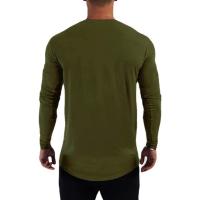 Camiseta De Correr Con Estampado De París Manga Larga Algodón Ajustada Para Hombre Ropa Deportiva De Gimnasio Fitness Musculación - details 6