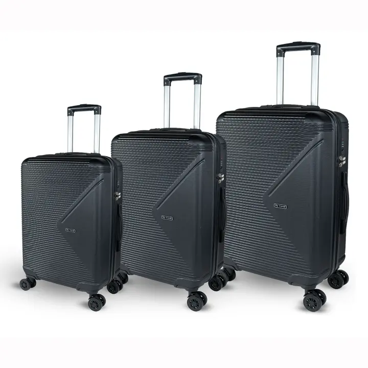 DreamTravel Juego de Maletas a Rayas (20"+24"+28") - ABS Liviano con Ruedas 360° Silenciosas, 7 Colores Vibrantes ¡Perfecto para Viajes Familiares y Aventuras! - 1
