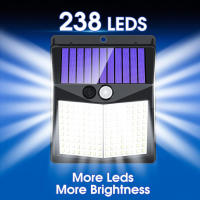 Lámpara Solar Exterior Con Sensor De Movimiento 238 LED Luz De Pared Segura Con 3 Modos De Iluminación Luz De Inundación Solar - details 1