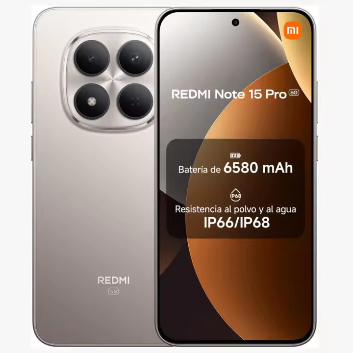 XIAOMI REDMI Note 15 Pro 5G - 8+256GB Smartphone, 6.83" 1.5K AMOLED Display, 200MP Camera, 6580mAh, Charger Not Included - 1