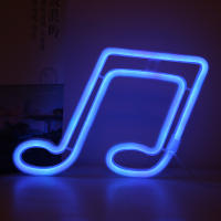 Luz Neón De Nota Musical Multiusos Para Decoración De Pared Instalable Con Batería O USB Adecuada Para Dormitorio Fiestas De Vacaciones Y Bodas - details 8