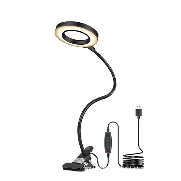 Luz LED lupa, abrazadera lupa con 6 ajustes de luz ajustables QD - 1