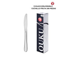 Mr.Spoon Serie Piedra 12 Piezas 48 Piezas 240 Piezas económico,Acero inoxidable 13/0,Cuchillo fruta,Largo 202mm grosor 5mm,Cubiertos mango monobloque,Aptos para lavavajillas,Caja Envase Ecológico,Para Casa,Hotel,Restaurante 60105 - details 3