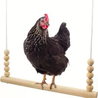 Juguete De Gallo De Madera Para Colgar Puente De Bolas De Madera Soporte Duradero Para Trepar Y Soltar a Gallinas Y Pájaros - details 0