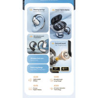 Auriculares Bluetooth Inteligentes AI 2025 with Traducción Simultánea 144 Idiomas - Diseño Open-Ear Ergonómico, 12h Autonomía, Cancelación de Ruido y Grabación de Reuniones (Cert.) CE, IPX5) - Negro/Plata - details 0