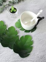 Tazas De Tapete Protector De Mesa Monstera Hoja Tropica Verde Ecológico Anti-Derrame Lavable Para Fiesta De Navidad Y Boda Decoración De Hogar - details 8