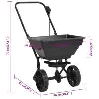 vidaXL Carrito de mano esparcidor de sal PVC y acero 92x46x70 cm 15 L - details 7