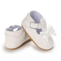 Zapatos De Princesa Para Bebé Niña En Lace Blanca Mocasines Con Lazo Y Borde Antideslizante De Goma Primera Calzado Para Caminar - details 93