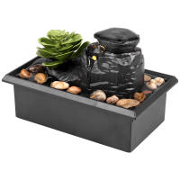 Fuente De Mesa Relajante Para Interiores Con Luz Y Operada Por USB/Batería Fuente De Agua Para Decoración De Escritorio Estilo Pastoral EU Plug - details 7